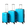 YES4HOMES ABS Luggage Suitcase Set 3 Code Lock Travel Carry Bag Trolley Aqua 50/60/70 V278-67351-LUG-3SET-AQUA-NE