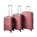 ABS Luggage Suitcase Set 3 Code Lock Travel Carry Bag Trolley Maroon S M L V278-67352-LUG-3SET-MAROON-NE