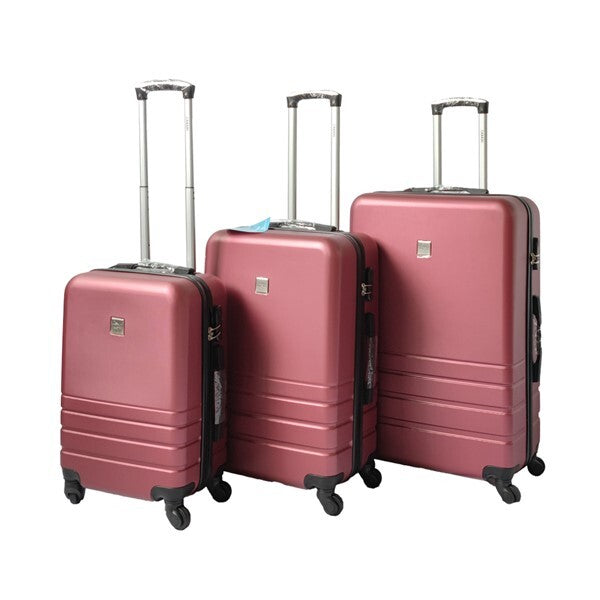 ABS Luggage Suitcase Set 3 Code Lock Travel Carry Bag Trolley Maroon S M L V278-67352-LUG-3SET-MAROON-NE