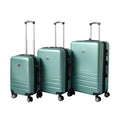 YES4HOMES Expandable ABS Luggage Suitcase Set 3 Code Lock Travel Carry Bag Trolley Green V278-67393-LUG-3SET-GREEN-EXP