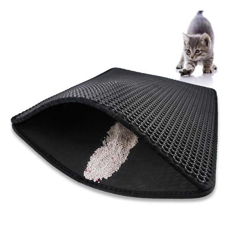YES4PETS Double Layer Cat Litter Tray Trap Mat Catch Cat Litter House Box Pad Toilet Mat V278-68281