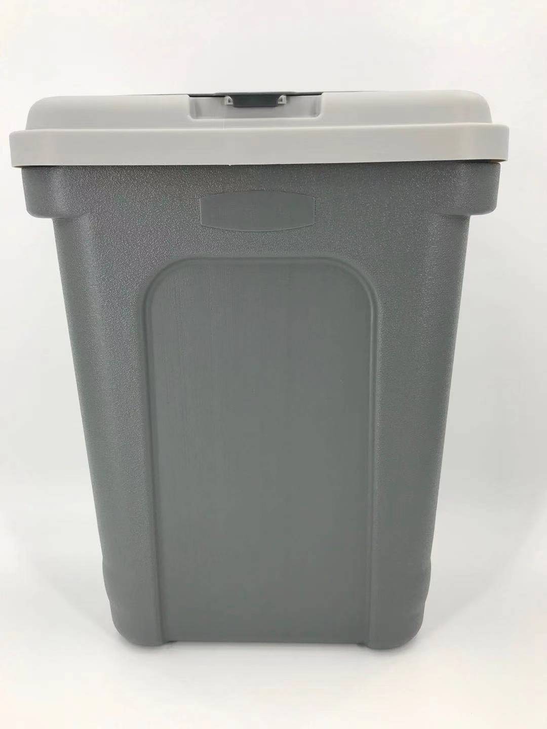 55cm 45L Pets Dogs Puppy Food Storage Storer Container w/ Scoop GRY V278-68335-PET-FOOD-STORER