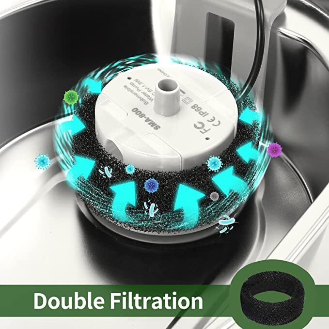 YES4PETS 24 x Pet Dog Cat Fountain Filter Replacement Activated Carbon Exchange Filtration System V278-6XCTN-PWS-111-FILTERS