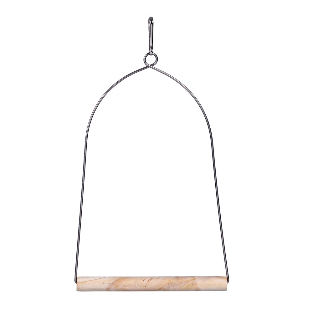 YES4PETS 4 X Bird Cage Jumbo Swing Metal Arch Frame Wood Perch Canary Pet Parrot Hanging Toy V278-76545-FOUR-BIRD-SWING-L
