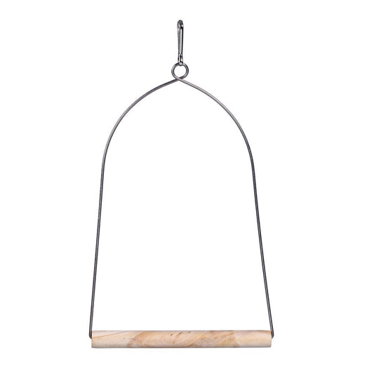 YES4PETS 4 X Bird Cage Jumbo Swing Metal Arch Frame Wood Perch Canary Pet Parrot Hanging Toy V278-76545-FOUR-BIRD-SWING-L