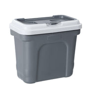 30L Pet Dogs Puppy Food Storage Storer Container w/ Scoop Grey V278-96147-PET-FOOD-STORER-S