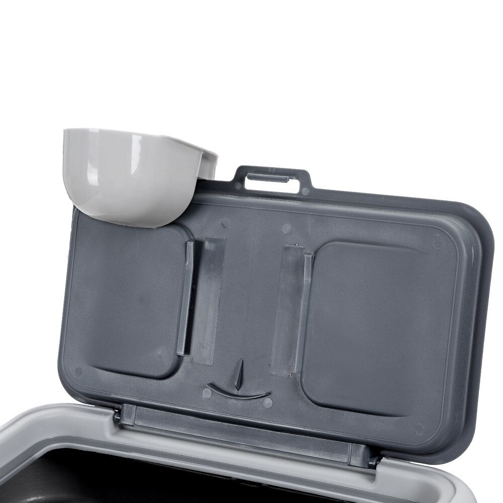 30L Pet Dogs Puppy Food Storage Storer Container w/ Scoop Grey V278-96147-PET-FOOD-STORER-S