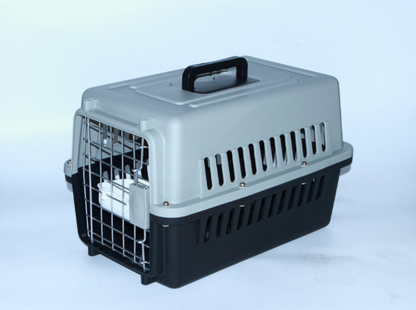 YES4PETS Small Dog Cat Crate Pet Airline Carrier Cage With Bowl and Tray-Black V278-AA1-BLACK