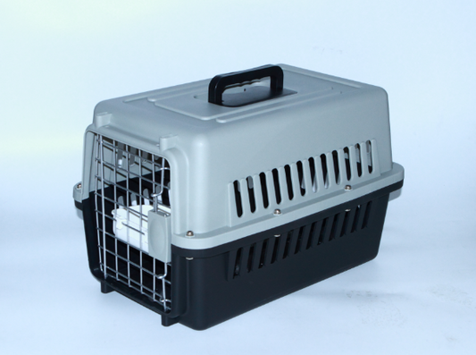YES4PETS Small Dog Cat Crate Pet Airline Carrier Cage With Bowl and Tray-Black V278-AA1-BLACK