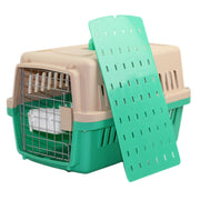 YES4PETS Medium Dog Cat Crate Pet Carrier Airline Cage With Bowl & Tray-Green V278-AA2-GREEN-BOWL-TRAY