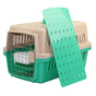 YES4PETS Medium Dog Cat Crate Pet Carrier Airline Cage With Bowl & Tray-Green V278-AA2-GREEN-BOWL-TRAY