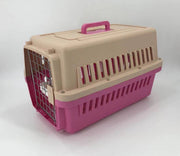 YES4PETS Medium Dog Cat Crate Pet Carrier Airline Cage With Bowl & Tray-Pink V278-AA2-PINK