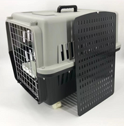 YES4PETS Large Dog Cat Crate Pet Carrier Rabbit Airline Cage With Tray, Bowl & Wheel Black V278-AA3_BLACK-BOWL-TRAY-WHEEL