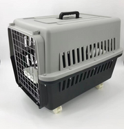 YES4PETS Large Dog Cat Crate Pet Carrier Rabbit Airline Cage With Tray, Bowl & Wheel Black V278-AA3_BLACK-BOWL-TRAY-WHEEL