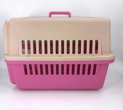 YES4PETS Pink Large Dog Puppy Cat Crate Pet Carrier Cage W Tray, Bowl & Removable Wheels V278-AA3_PINK-BOWL-TRAY-WHEEL