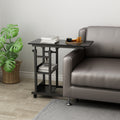 YES4HOMES Side Table with Storage Shelves, Height Adjustable Sofa Couch Coffee End Table Bedside Table Laptop V278-ADJUSTABLE-COMPUTER-DESK