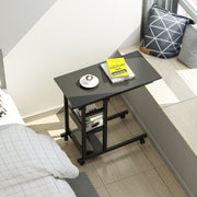 YES4HOMES Side Table with Storage Shelves, Height Adjustable Sofa Couch Coffee End Table Bedside Table Laptop V278-ADJUSTABLE-COMPUTER-DESK