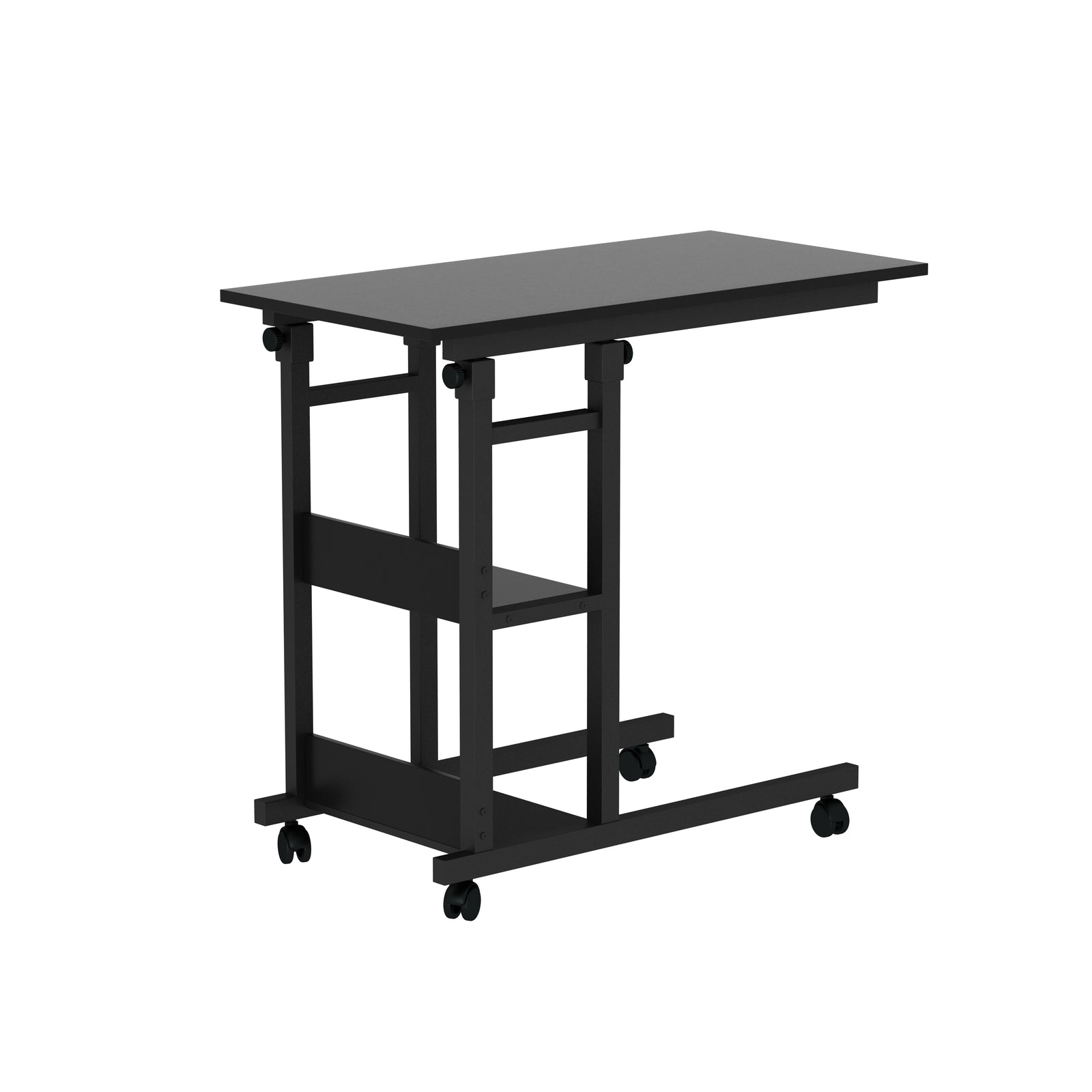 YES4HOMES Side Table with Storage Shelves, Height Adjustable Sofa Couch Coffee End Table Bedside Table Laptop V278-ADJUSTABLE-COMPUTER-DESK