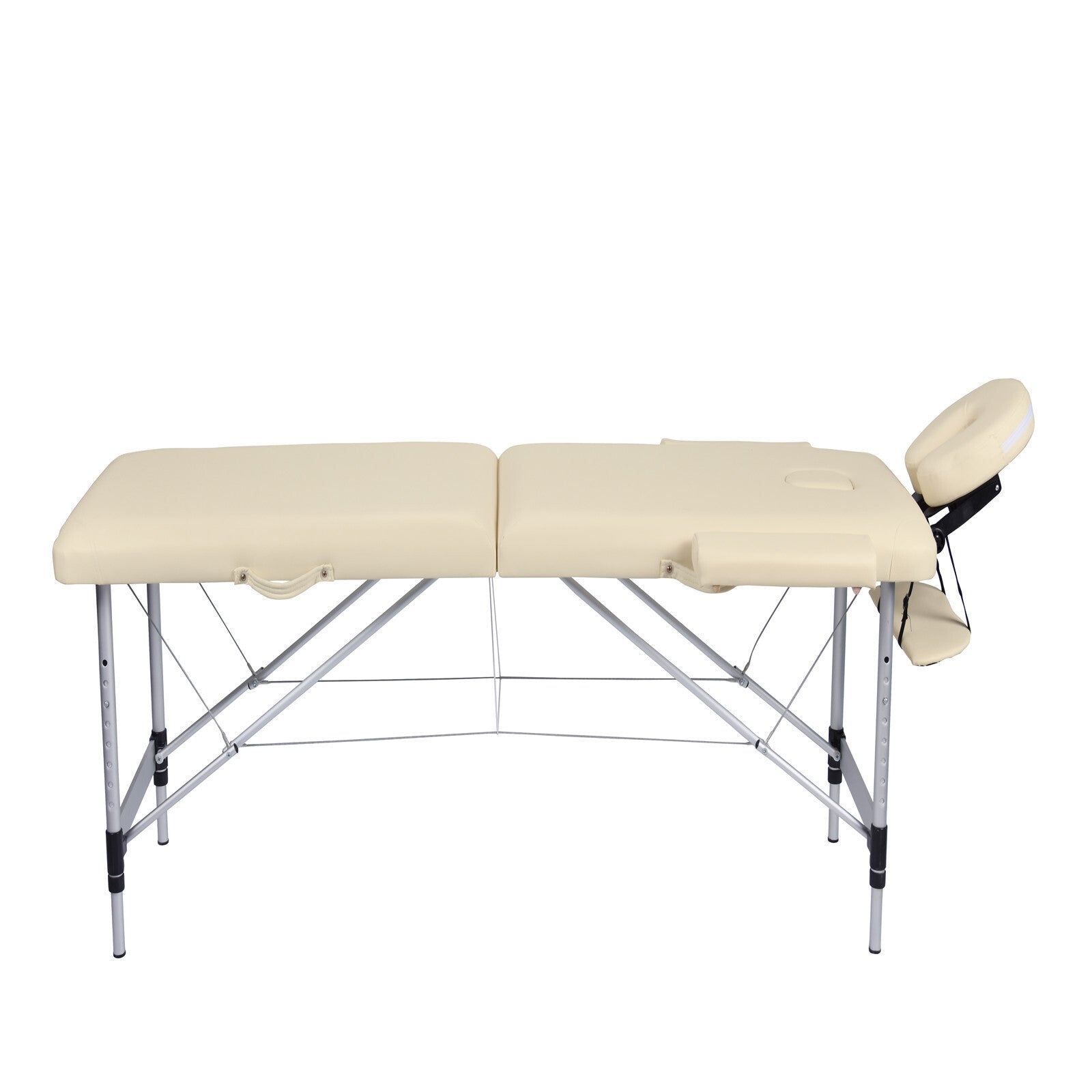 YES4HOMES 2 Fold Portable Aluminium Massage Table Massage Bed Beauty Therapy Beige V278-ALUM-2FOLD-MTA02-BE