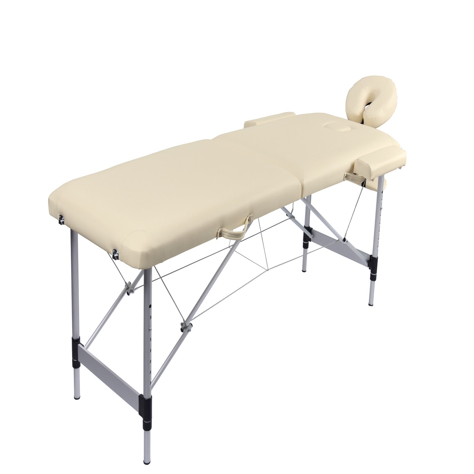 YES4HOMES 2 Fold Portable Aluminium Massage Table Massage Bed Beauty Therapy Beige V278-ALUM-2FOLD-MTA02-BE