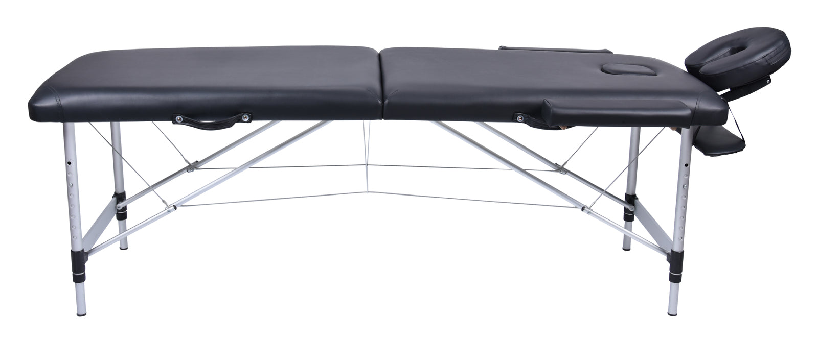 YES4HOMES 2 Fold Portable Aluminium Massage Table Massage Bed Beauty Therapy Black V278-ALUM-2FOLD-MTA02-BK
