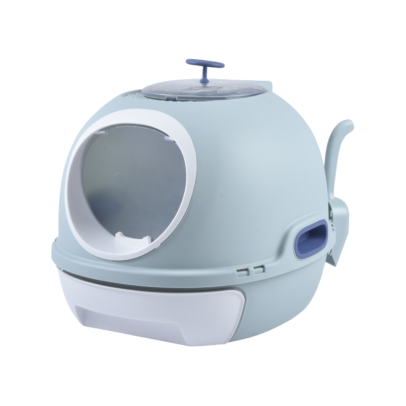YES4PETS Cat Toilet Litter Box Tray House W Sky window Drawer Photocatalyst Purifier Blue V278-AT1002-2-PURIFIER-BLUE