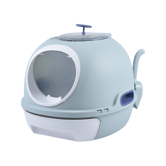 YES4PETS Cat Toilet Litter Box Tray House W Sky window Drawer Photocatalyst Purifier Blue V278-AT1002-2-PURIFIER-BLUE