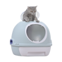 YES4PETS Hooded Cat Toilet Litter Box Tray House With Drawer & Scoop Blue V278-AT1002-3-WINDOWTRAY-BLUE
