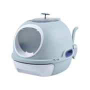 YES4PETS Hooded Cat Toilet Litter Box Tray House With Drawer & Scoop Blue V278-AT1002-3-WINDOWTRAY-BLUE