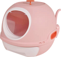 YES4PETS Hooded Cat Toilet Litter Box Tray House With Drawer and Scoop Pink V278-AT1002-LITTER-TRAY-PINK