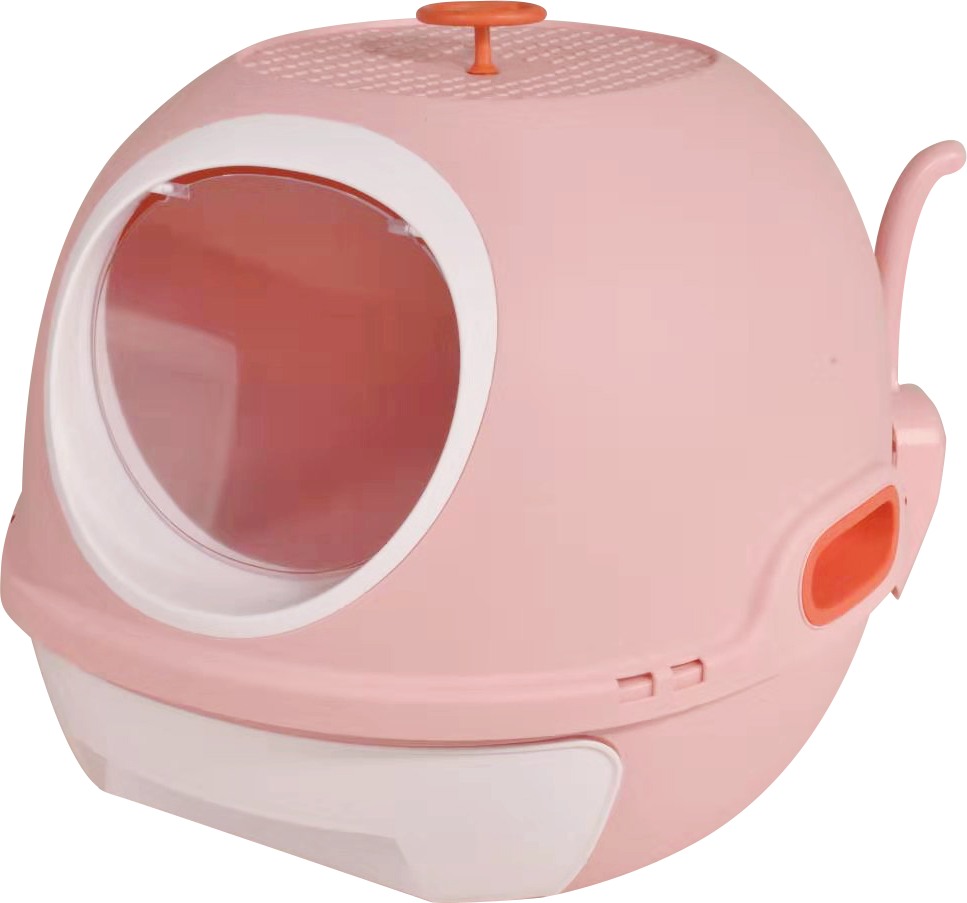 YES4PETS Hooded Cat Toilet Litter Box Tray House With Drawer and Scoop Pink V278-AT1002-LITTER-TRAY-PINK