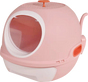 YES4PETS Hooded Cat Toilet Litter Box Tray House With Drawer and Scoop Pink V278-AT1002-LITTER-TRAY-PINK