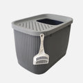 YES4PETS XXL Top Entry Cat Litter Box No Mess Large Enclosed Covered Kitty Tray Grey V278-AT1007-GREY