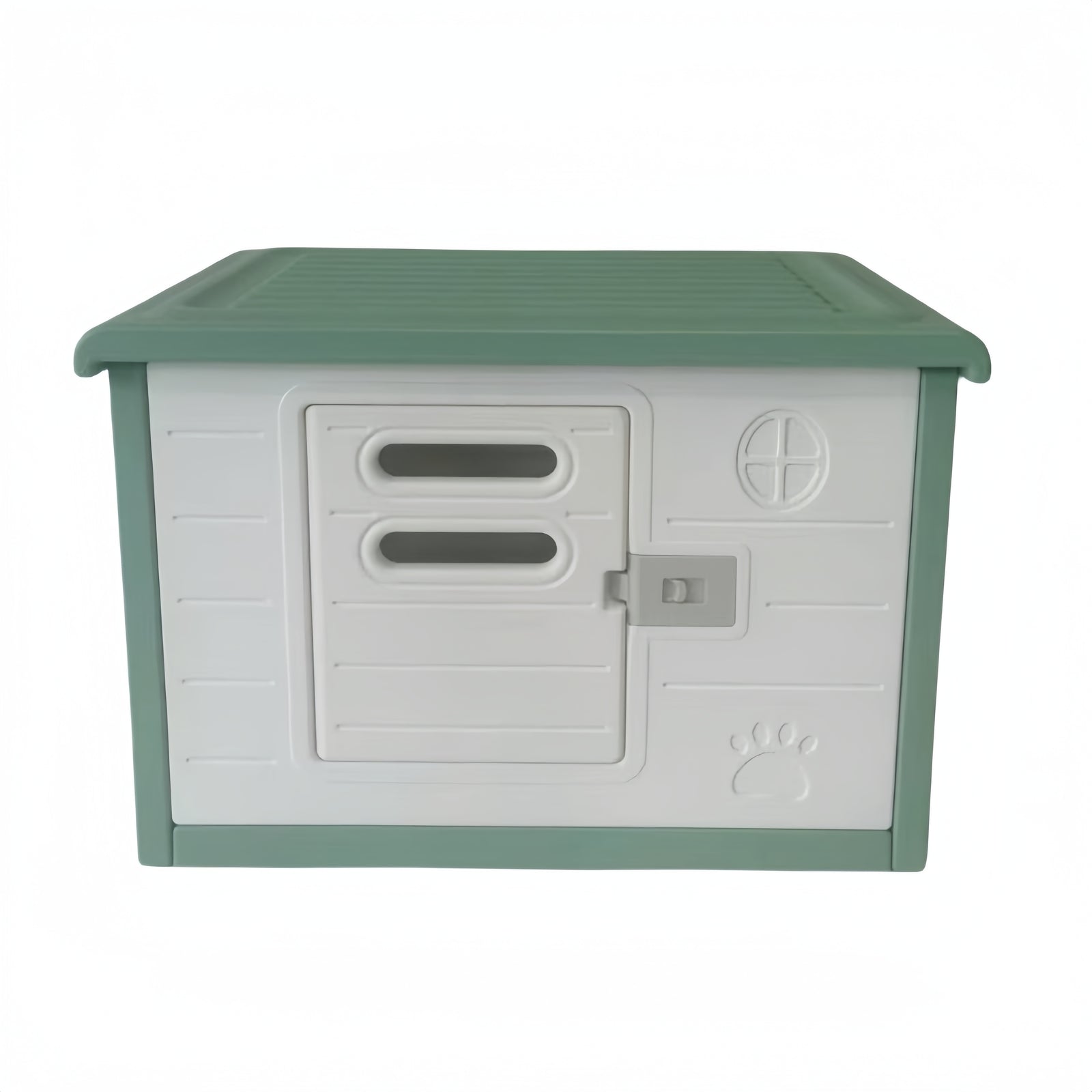 YES4PETS Small Plastic Pet Dog Puppy Cat House Kennel With Door Green V278-AT2004-1-DOOR-GREEN