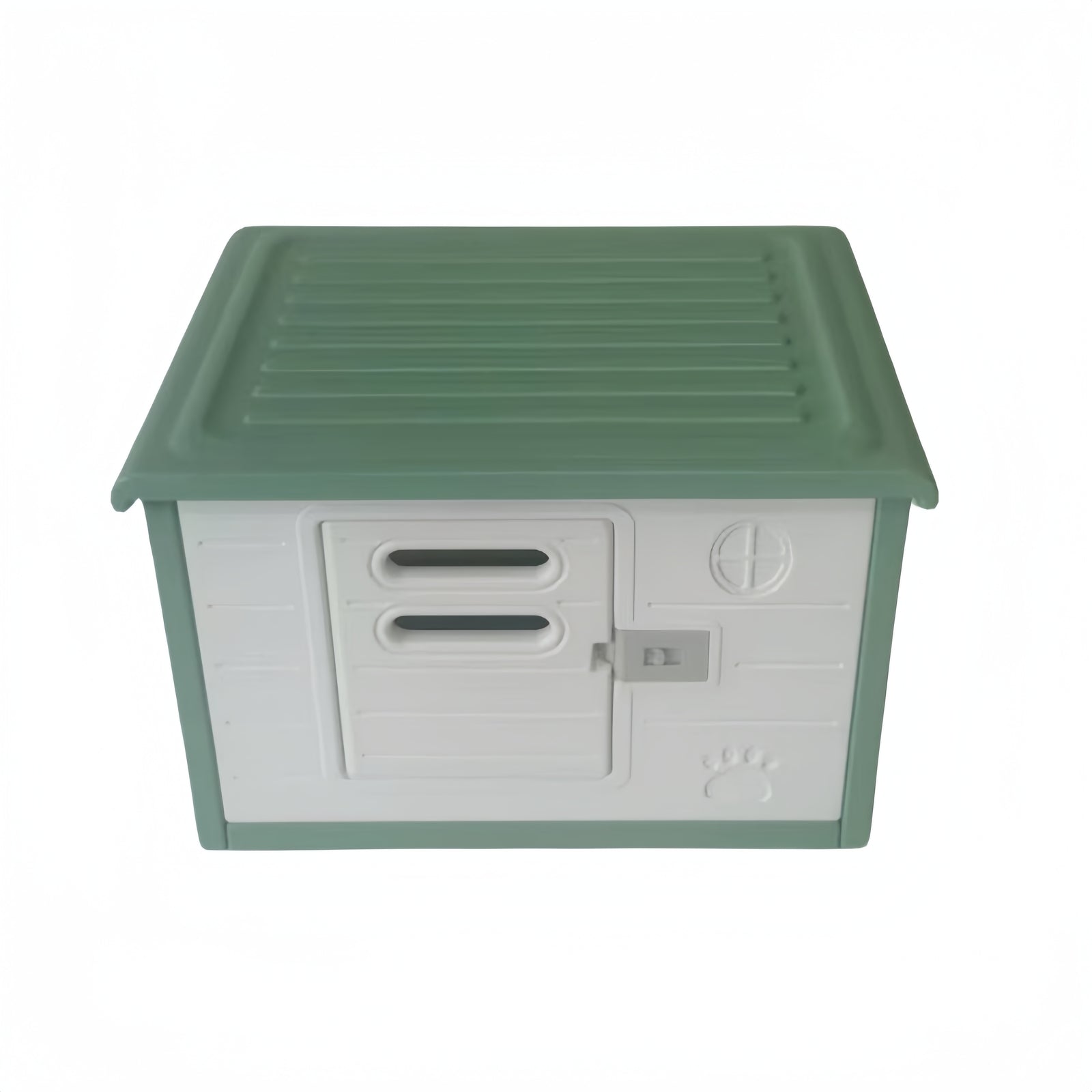 YES4PETS Small Plastic Pet Dog Puppy Cat House Kennel With Door Green V278-AT2004-1-DOOR-GREEN