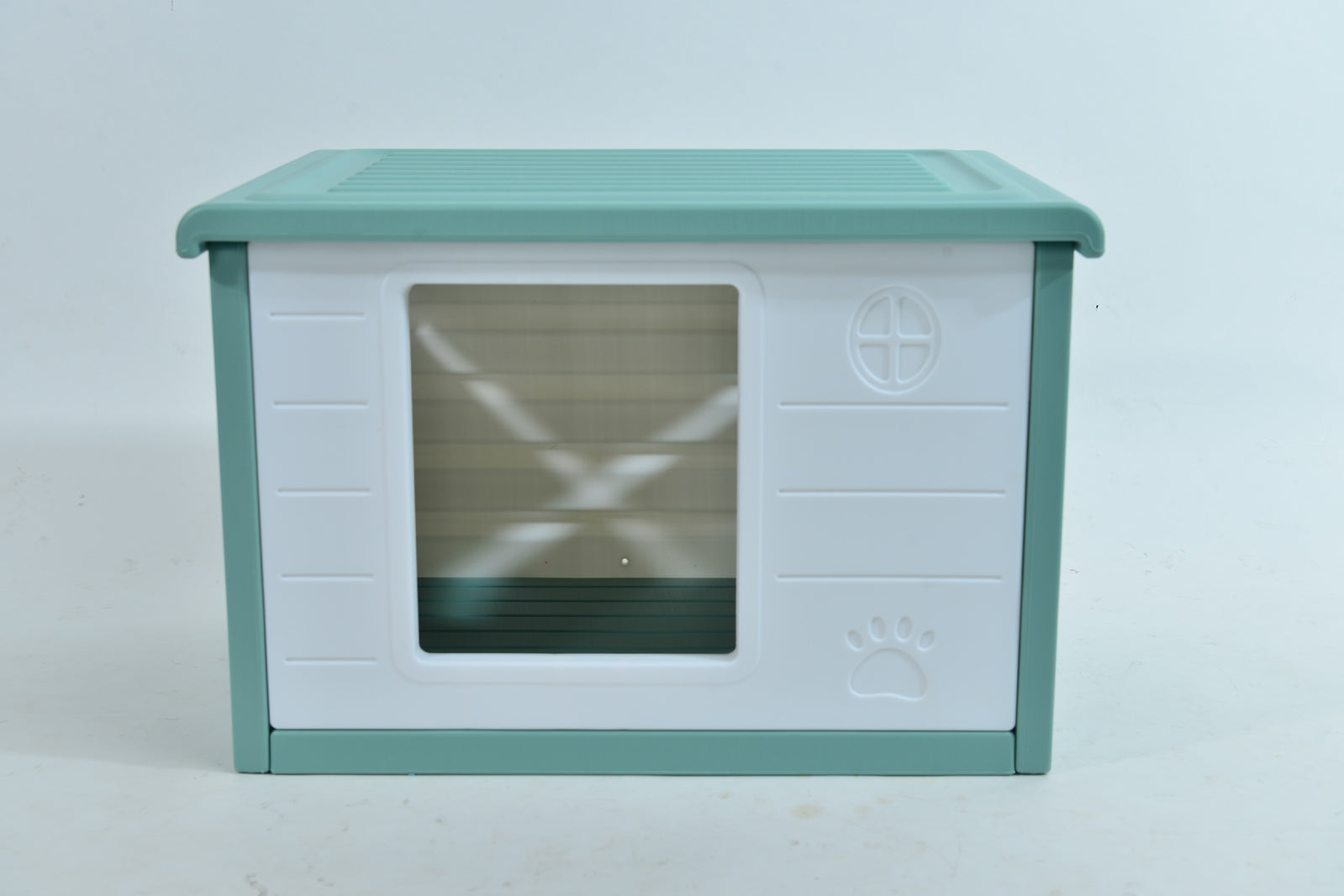 YES4PETS Small Plastic Pet Dog Puppy Cat House Kennel Green V278-AT2004-GREEN-PET-HOUSE