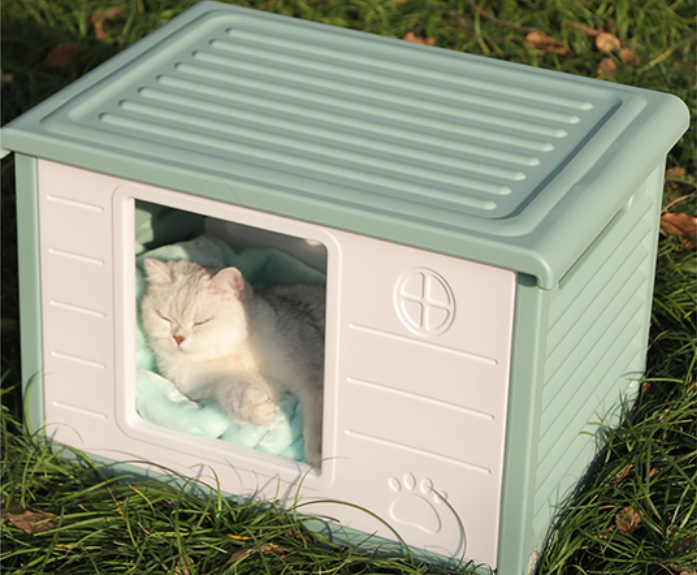 YES4PETS Small Plastic Pet Dog Puppy Cat House Kennel Green V278-AT2004-GREEN-PET-HOUSE