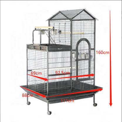YES4PETS 160cm XL Bird Cage Pet Parrot Aviary Perch Castor Wheels V278-B015