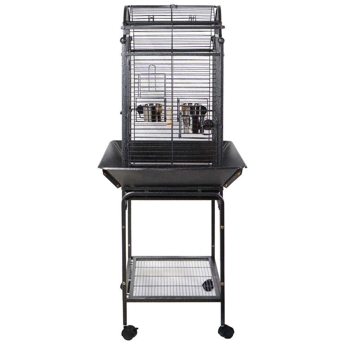 YES4PETS Large Bird Budgie Cage Parrot Aviary Carrier With Stand & Wheel V278-B023