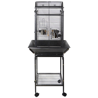 YES4PETS Large Bird Budgie Cage Parrot Aviary Carrier With Stand & Wheel V278-B023