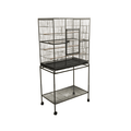 YES4PETS 161 cm Bird Cage Parrot Aviary Pet Stand-alone Budgie Perch Castor Wheels V278-B030