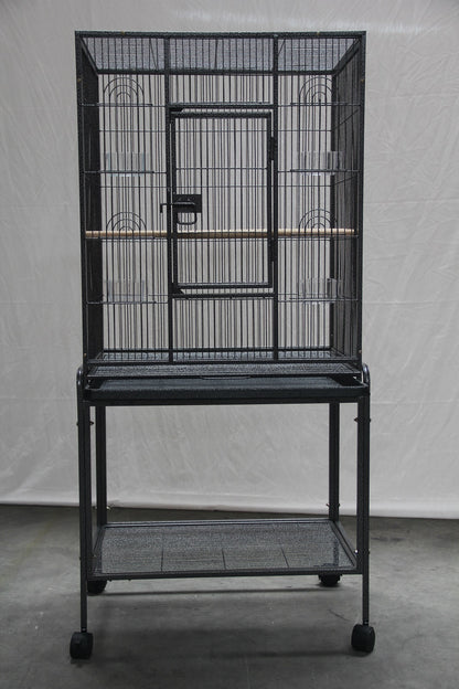 YES4PETS 135cm Bird Cage Parrot Aviary Pet Stand-alone Budgie Perch Castor Wheels V278-B031