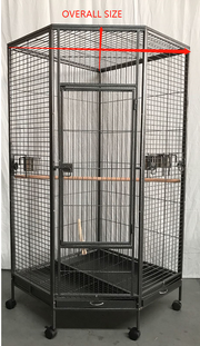 YES4PETS 162cm Large Corner Bird Cage Pet Parrot Aviary Perch Castor Wheel V278-B061