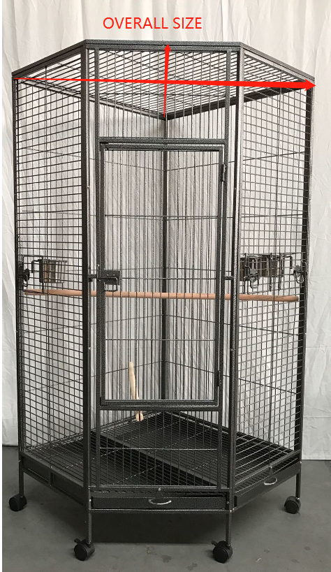 YES4PETS 162cm Large Corner Bird Cage Pet Parrot Aviary Perch Castor Wheel V278-B061