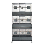YES4PETS 187cm XL Triple Stackers Breeding Bird Parrot Cage Cockatoos Aviary V278-B073