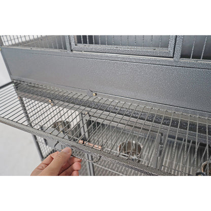 YES4PETS 187cm XL Triple Stackers Breeding Bird Parrot Cage Cockatoos Aviary V278-B073