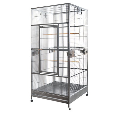 YES4PETS XXL 203cm Macaw Parrot Aviary Bird Cat Pet Cage On Wheels V278-B076