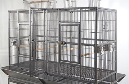 YES4PETS XL 184 cm Bird Cage Pet Parrot Aviary Perch Castor Wheel Removable Divider V278-B078