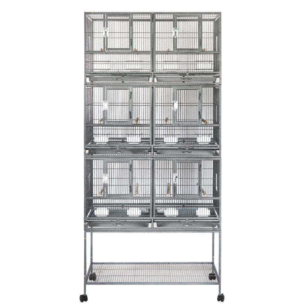 YES4PETS 208cm XXL Stackable Breeding Bird Budgies Aviary Cage V278-B083-1