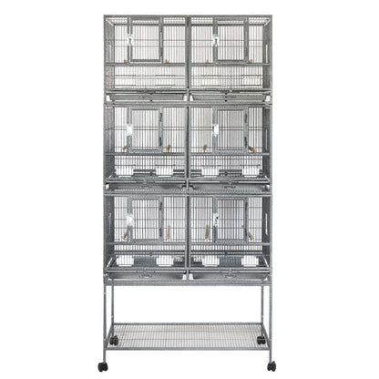 YES4PETS 208cm XXL Stackable Breeding Bird Budgies Aviary Cage V278-B083-1